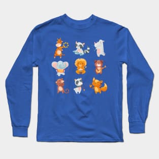 animals playing music Long Sleeve T-Shirt